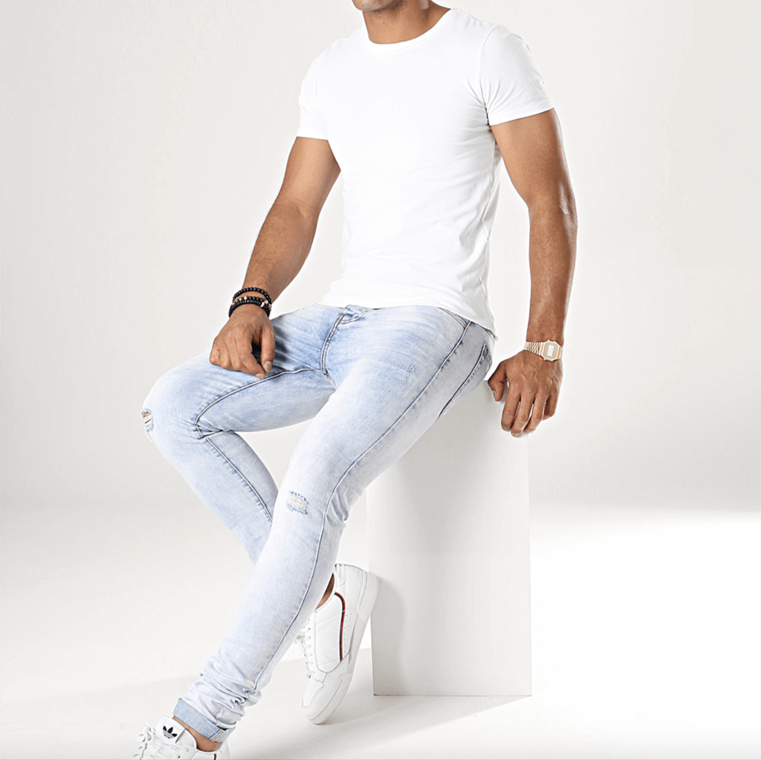 Men’s Skinny Fit Jeans – Stretch Denim Casual Pants - Image 3