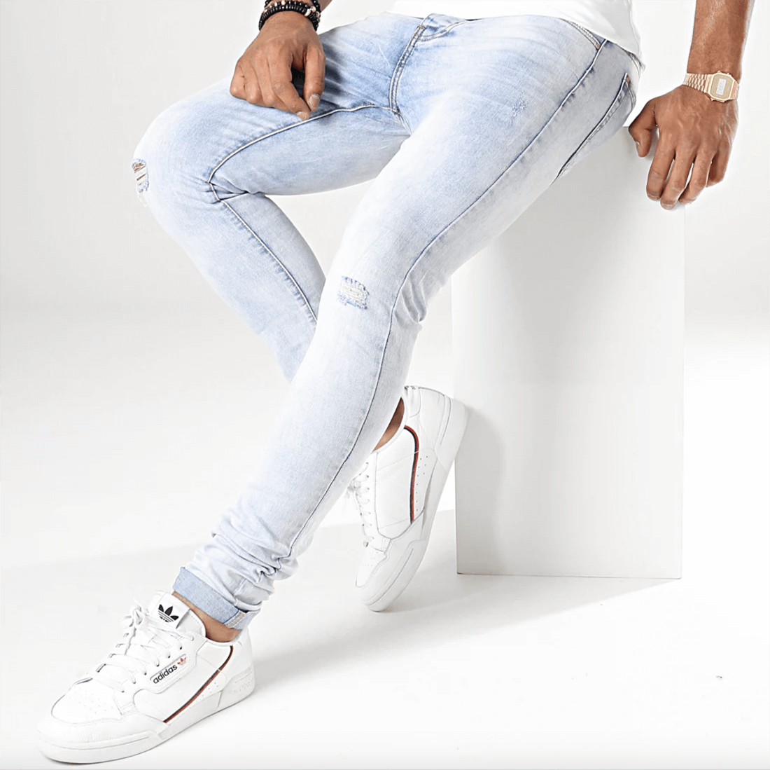 Men’s Skinny Fit Jeans – Stretch Denim Casual Pants - Image 2