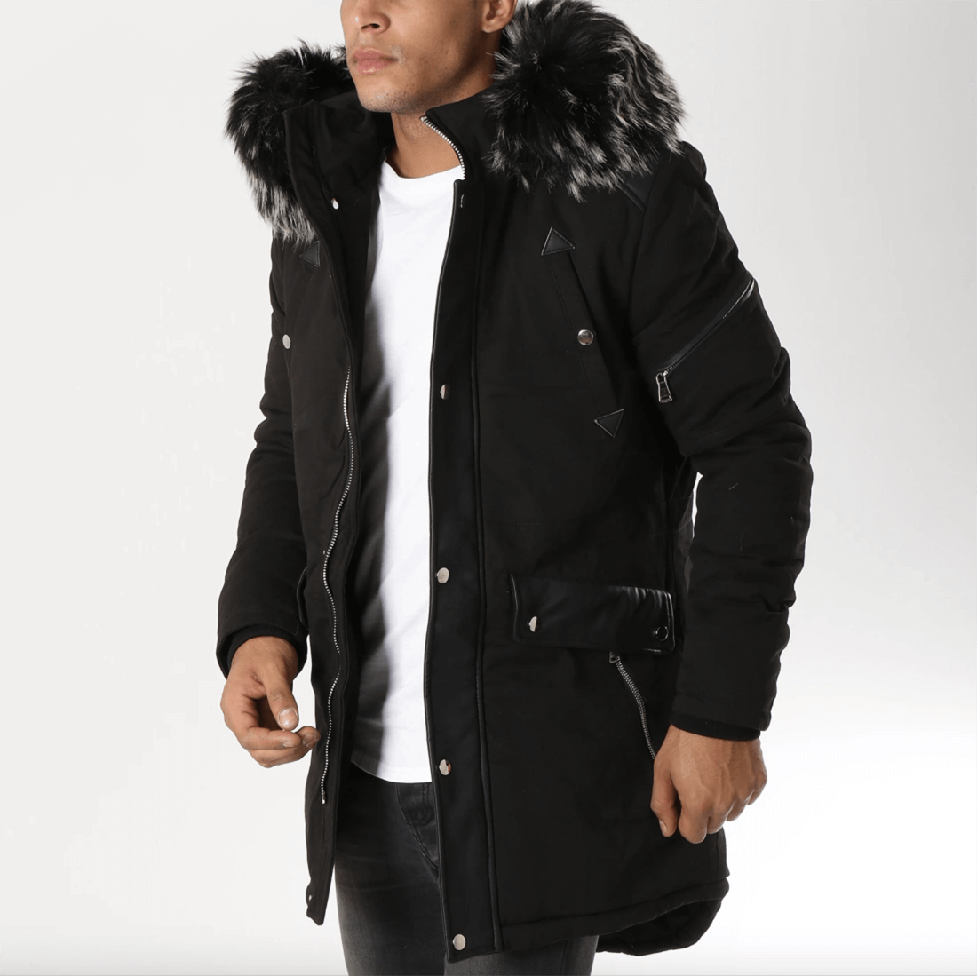 Men’s Fur-Lined Winter Parka – Warm Hooded Cold Weather Jacket