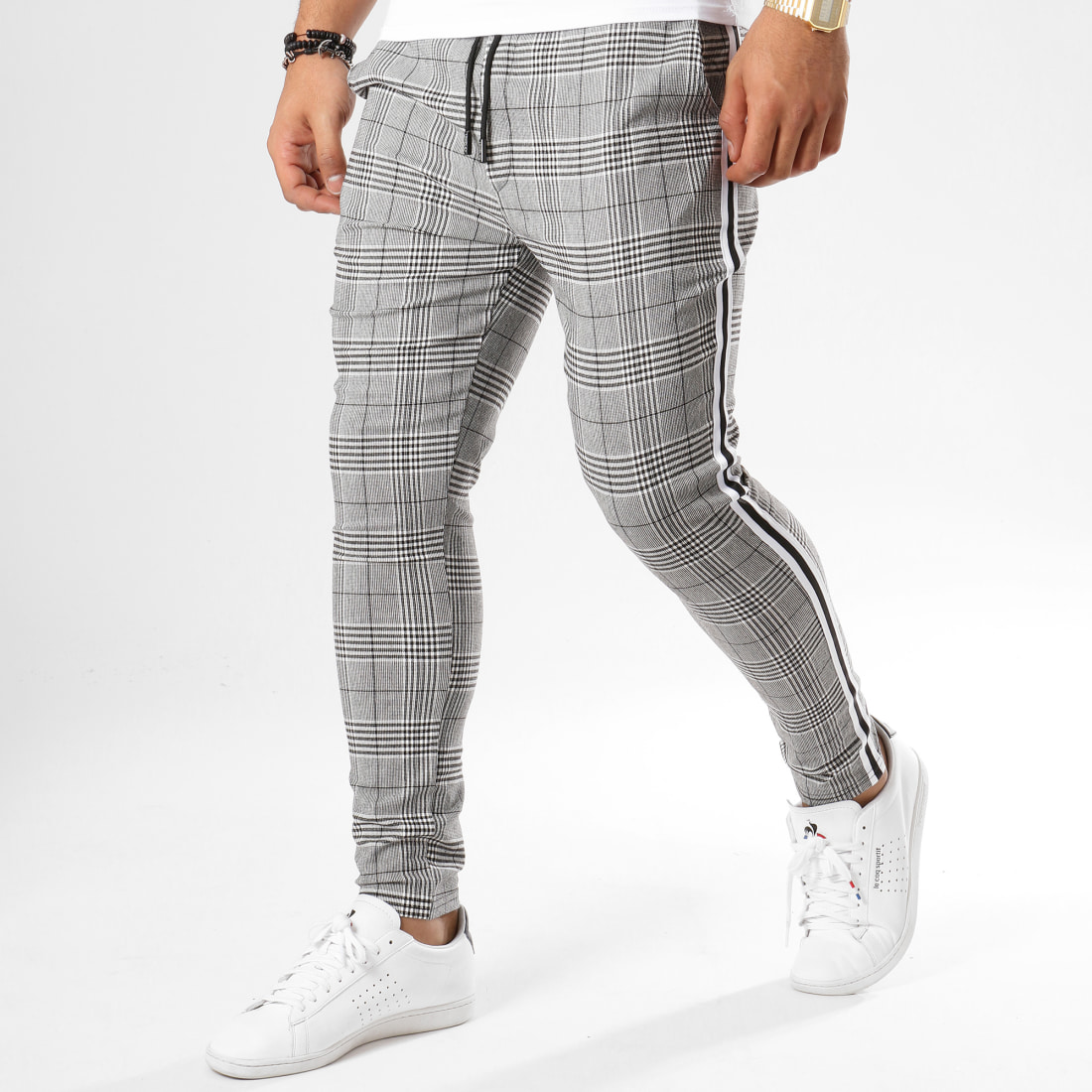 Men’s Checked Casual Pants – Slim Fit Everyday Trousers